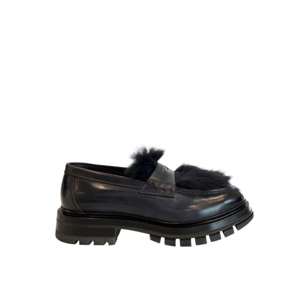 Santoni Blue Leather Men Men's Loafer